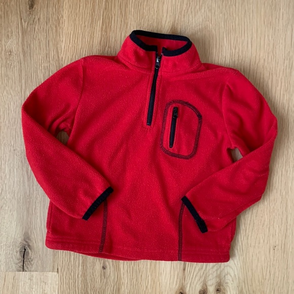 OKIE DOKIE Toddlers Red Half Zip Fleece - Picture 1 of 4